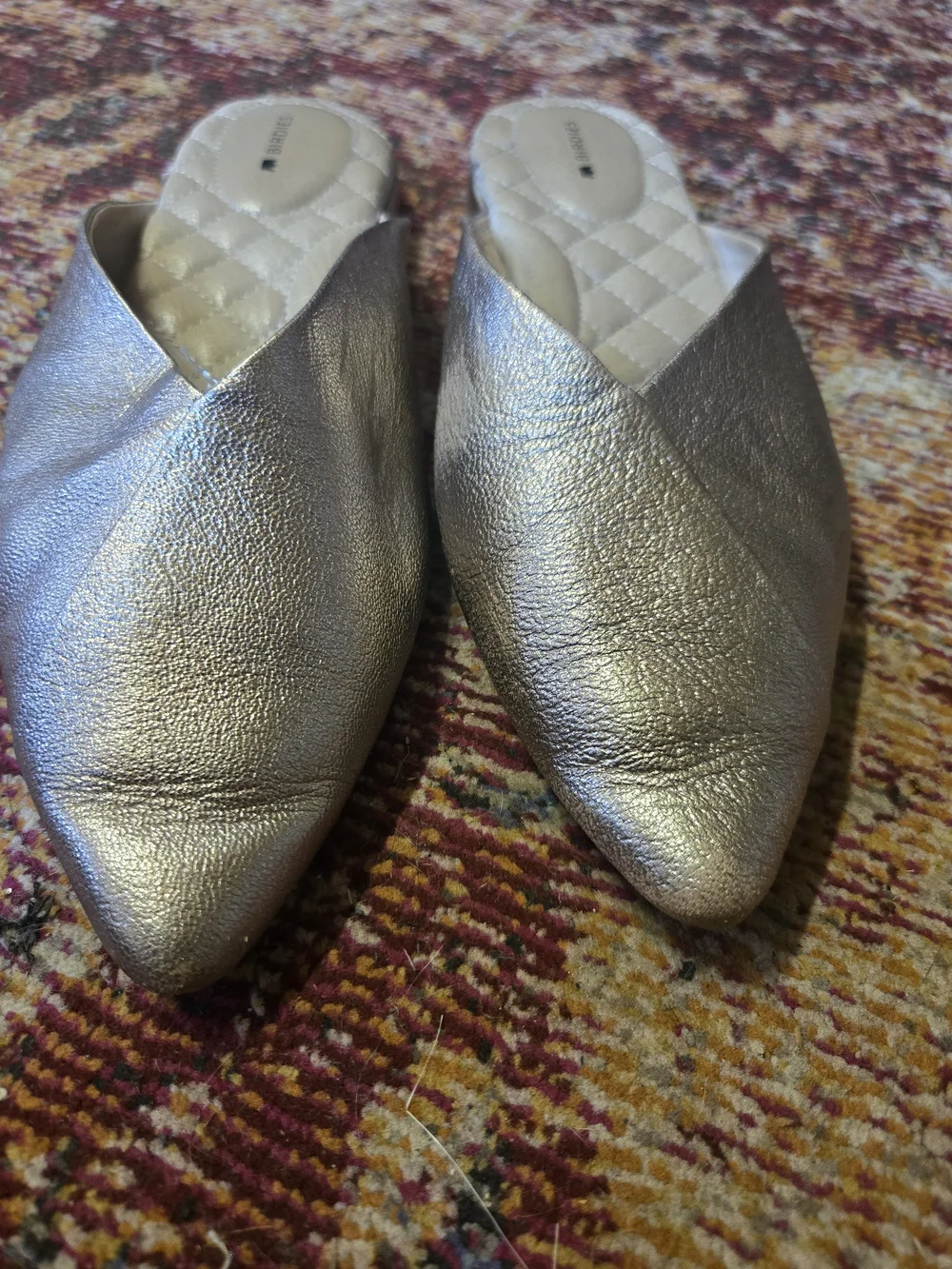 Birdies Metallic Rose Gold Ballet Flats